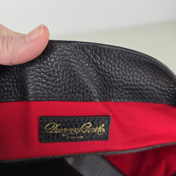 Dooney & Bourke Large Pebble Grain Logo Lock Hobo Bag in Black Leather - Picture 8 of 14